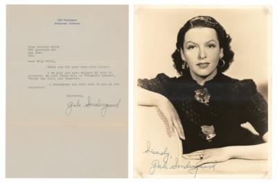 Lot #938 Gale Sondergaard Signed Photograph and Typed Letter Signed - Image 1