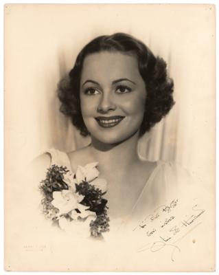 Lot #856 Olivia de Havilland Oversized Signed Photograph - Image 1