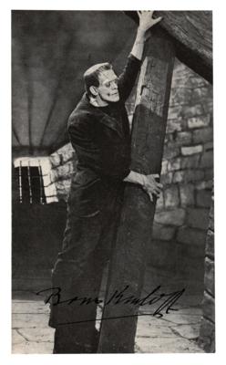 Lot #894 Boris Karloff Signed Photograph as Frankenstein's Monster - Image 1