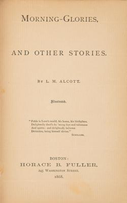 Lot #547 Louisa May Alcott: Morning Glories (First Edition) - Image 2