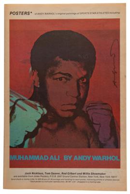 Lot #500 Andy Warhol Signed Poster Advertisemnet of Muhammad Ali