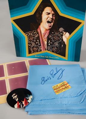 Lot #750 Elvis Presley 1974 'Curved Corner Signature' Scarf (Attested as Stage-Worn) - Image 1