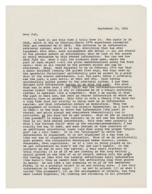 Lot #517 Philip K. Dick Typed Letter Signed