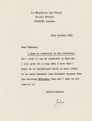 Lot #554 Graham Greene Typed Letter Signed - Image 1