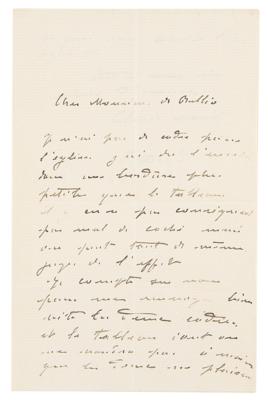 Lot #461 Claude Monet Autograph Letter Signed on the Return of the framed Venice
