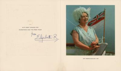 Lot #203 Elizabeth, Queen Mother Signed Christmas Card (1967) - Image 1