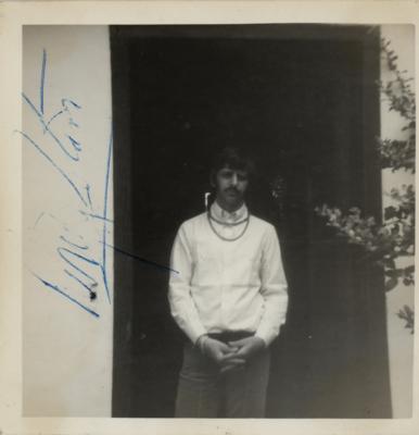 Lot #597 Beatles: Ringo Starr Signed Candid Photograph (1968) - Pictured at His Sunny Heights Home - Image 1