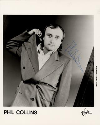 Lot #708 Phil Collins Signed Photograph