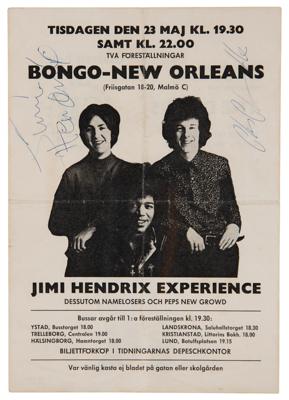 Lot #601 Jimi Hendrix Signed 1967 Swedish Handbill - Obtained Backstage at Klub Bongo, Malmo - Image 1