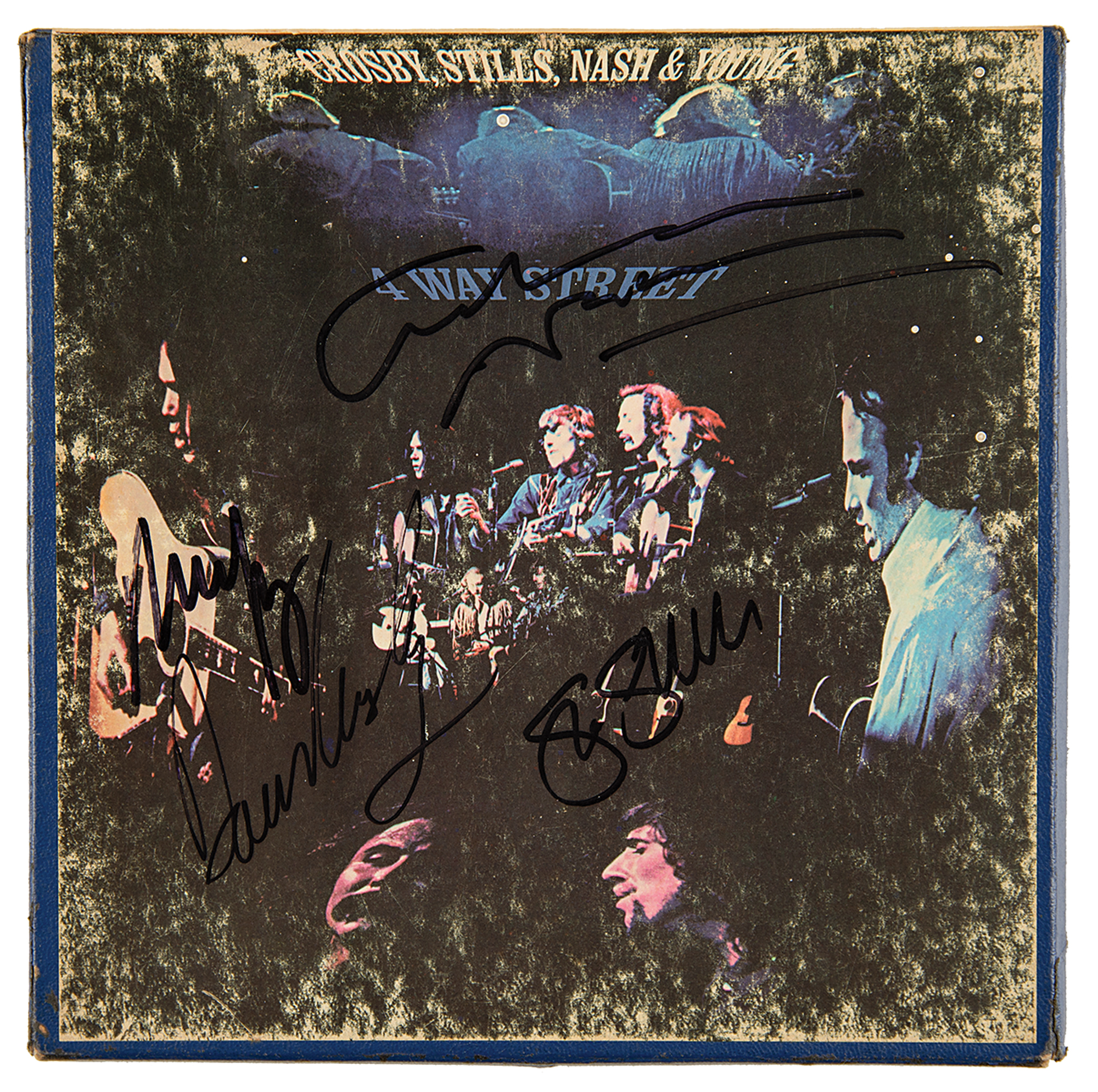 Crosby, Stills, Nash & Young Signed Reel-to-Reel Tape - 4 Way
