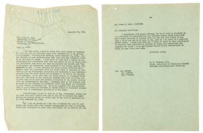 Lot #154 Jonas Salk Typed Letter Signed on Polio Vaccine and Efforts "to bring about the conclusion of the problem of poliomyelitis" - Image 4