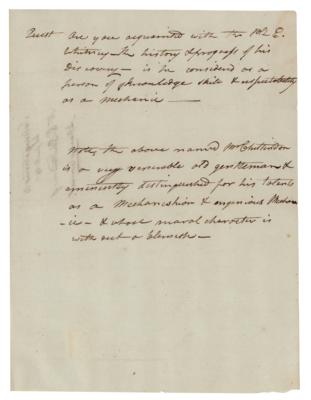Lot #155 Eli Whitney Third-Person Autograph Manuscript Signed on Cotton Gin Patent Lawsuit - Image 3