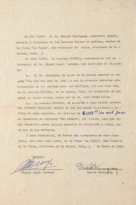 Lot #523 Ernest Hemingway Document Signed for 'Old