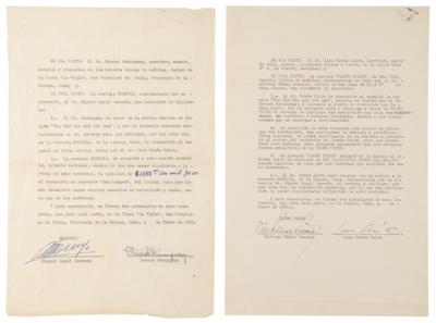 Lot #523 Ernest Hemingway Document Signed for 'Old Man and the Sea' Translation - Image 2
