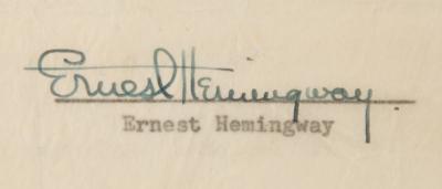 Lot #523 Ernest Hemingway Document Signed for 'Old Man and the Sea' Translation - Image 3