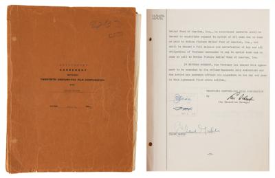 Lot #870 Clark Gable Signed Multi-Picture Film Contract with 20th Century Fox (1954) - Image 1