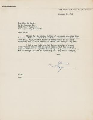 Lot #550 Raymond Chandler Typed Letter Signed - Image 1