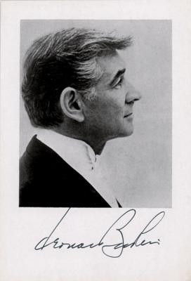 Lot #612 Leonard Bernstein Signed Photograph