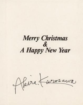 Lot #896 Akira Kurosawa Signed Christmas Card