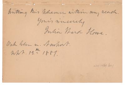 Lot #559 Julia Ward Howe Autograph Letter Signed on Daguerreotype's Introduction to America - Image 4