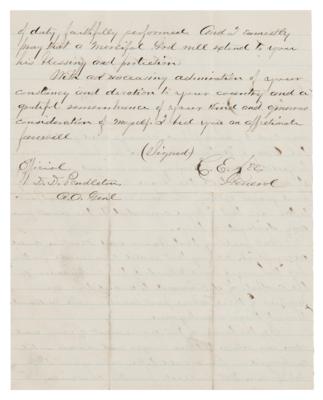 Lot #311 Robert E. Lee: Official Copy of Farewell Address (1865) - Image 2