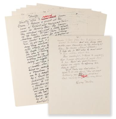 Lot #534 Henry Miller (4) Autograph Manuscripts Signed on Friends and Influences - Image 3