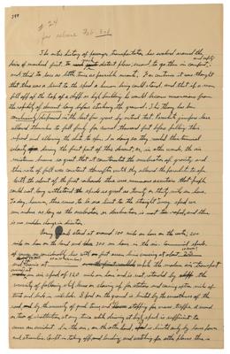 Lot #361 Charles Lindbergh Handwritten New York Times Manuscript on Advances in Aviation - Image 1