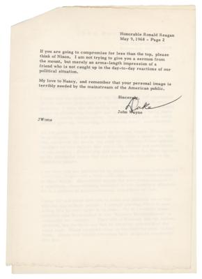 Lot #957 John Wayne Typed Letter Signed to Ronald Reagan - Image 3
