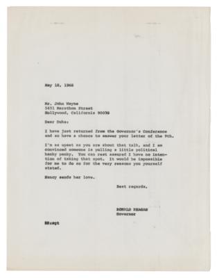 Lot #957 John Wayne Typed Letter Signed to Ronald Reagan - Image 4