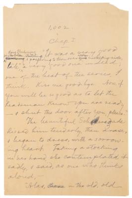 Lot #513 Samuel Clemens Partial Autograph Manuscript Signed for '1,002nd Arabian Night,' completed during the same summer as Huckleberry Finn - Image 3