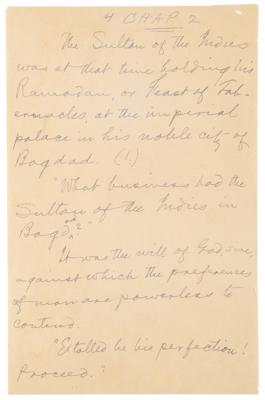 Lot #513 Samuel Clemens Partial Autograph Manuscript Signed for '1,002nd Arabian Night,' completed during the same summer as Huckleberry Finn - Image 6