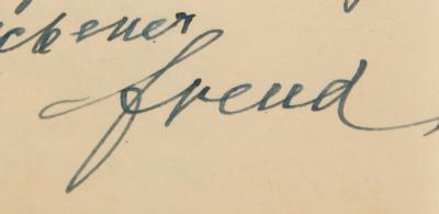 Lot #157 Sigmund Freud Autograph Letter Signed: "I am a pacifist" - Image 4