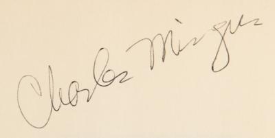 Lot #687 Charles Mingus Signed Book - Beneath the Underdog - Image 2