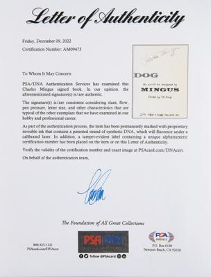 Lot #687 Charles Mingus Signed Book - Beneath the Underdog - Image 3