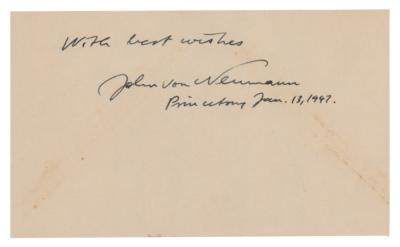 Lot #299 John von Neumann Signature