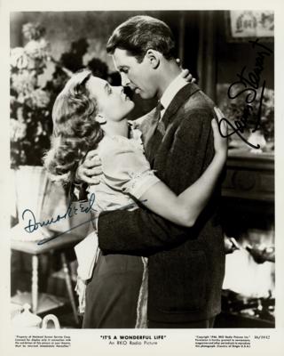 Lot #823 It's a Wonderful Life: James Stewart and Donna Reed Signed Photograph