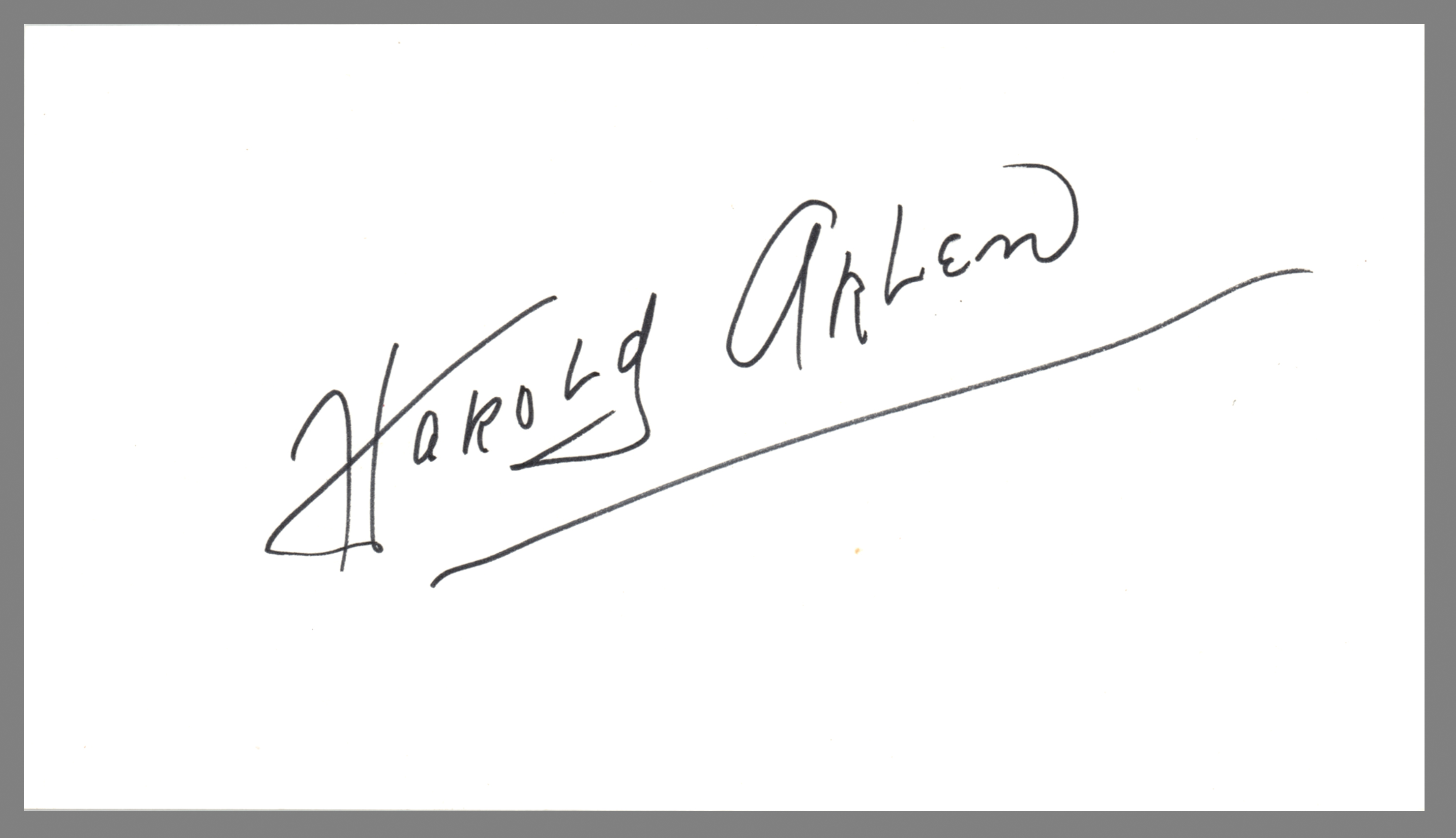 Lot #960 Wizard of Oz: Harold Arlen Signature