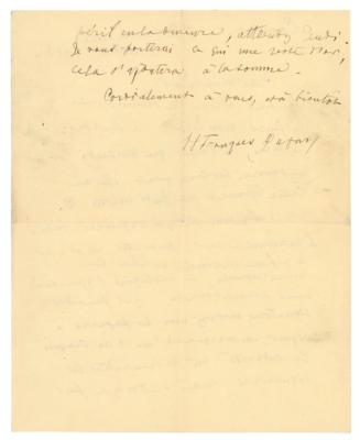 Lot #629 Henri Duparc Autograph Letter Signed - Image 2