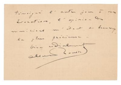 Lot #660 Albert Roussel Autograph Letter Signed - Image 2