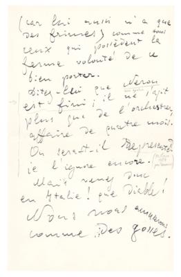 Lot #613 Arrigo Boito Autograph Letter Signed - Image 2