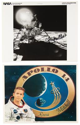 Lot #383 Apollo 14: Mitchell and Roosa (2) Signed Photographs