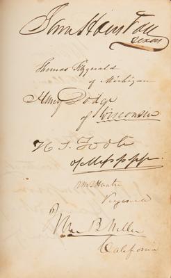 Lot #37 James K. Polk, Franklin Pierce, Sam Houston, and Jefferson Davis: 19th Century American Politicians Autograph Album (120+) Signatures - Image 5