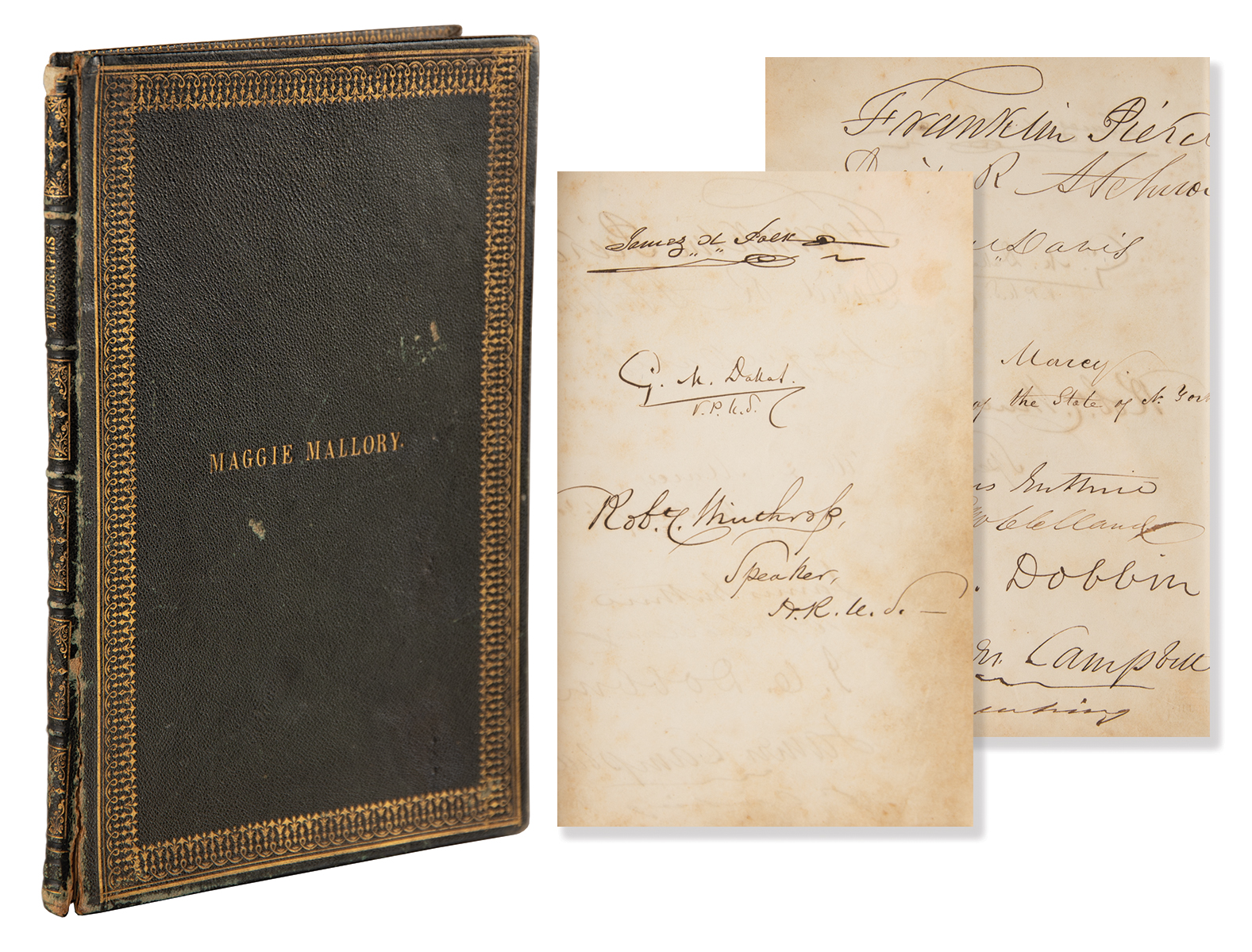 Lot #37 James K. Polk, Franklin Pierce, Sam Houston, and Jefferson Davis: 19th Century American Politicians Autograph Album (120+) Signatures - Image 1