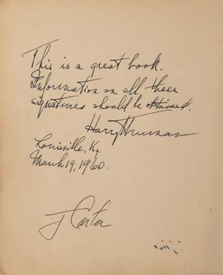 Lot #38 Six Presidential Signatures of Coolidge, Truman, Eisenhower, Nixon, Carter, and Bush, Collected as Part of a 47th United States Congress Autograph Album with (300+) Signatures - Image 2