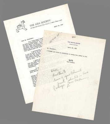 Lot #34 Lyndon B. Johnson Autograph Note Signed as President on Vietnam - Image 1