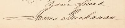 Lot #9 James Buchanan Autograph Letter Signed as President on Philadelphia Navy Yard - Image 2