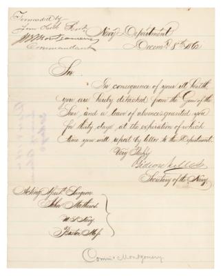 Lot #301 Gideon Welles Civil War-Dated Letter
