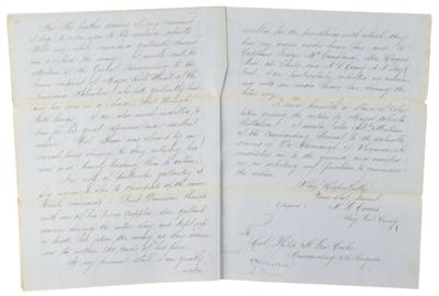 Lot #317 Battle of Bull Run: Contemporary Manuscript Report Signed by Robert H. Chilton - Image 3