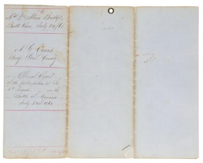 Lot #317 Battle of Bull Run: Contemporary Manuscript Report Signed by Robert H. Chilton - Image 4