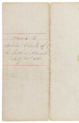 Lot #317 Battle of Bull Run: Contemporary Manuscript Report Signed by Robert H. Chilton - Image 6